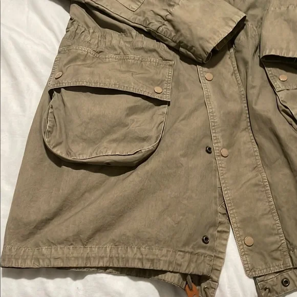 Barbour engineered garments Tan Military Field Jacket with Epaulettes - Picture 5 of 13